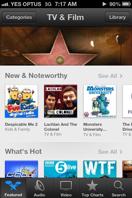 Lachlan and The Colonel listed in an app store podcast screen